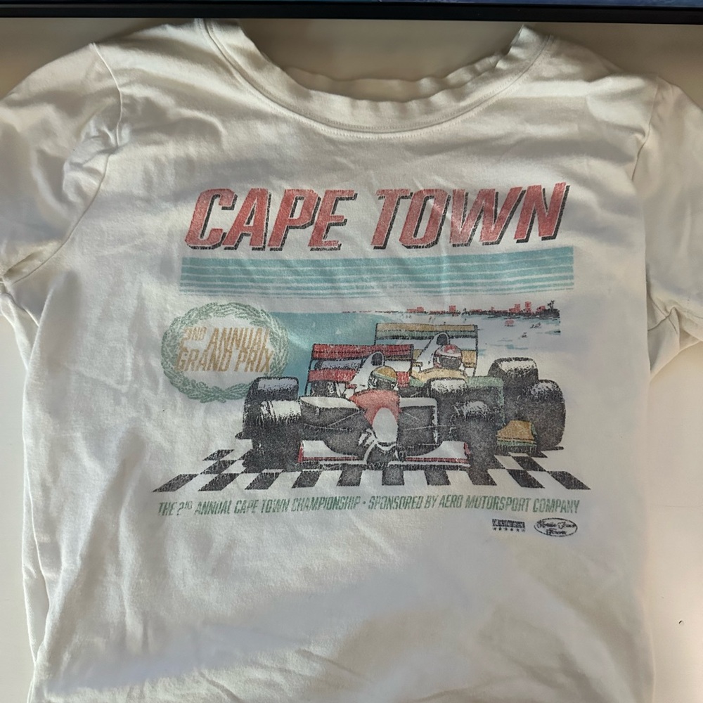 Hollister Cape Town Racing Baby Tee - White